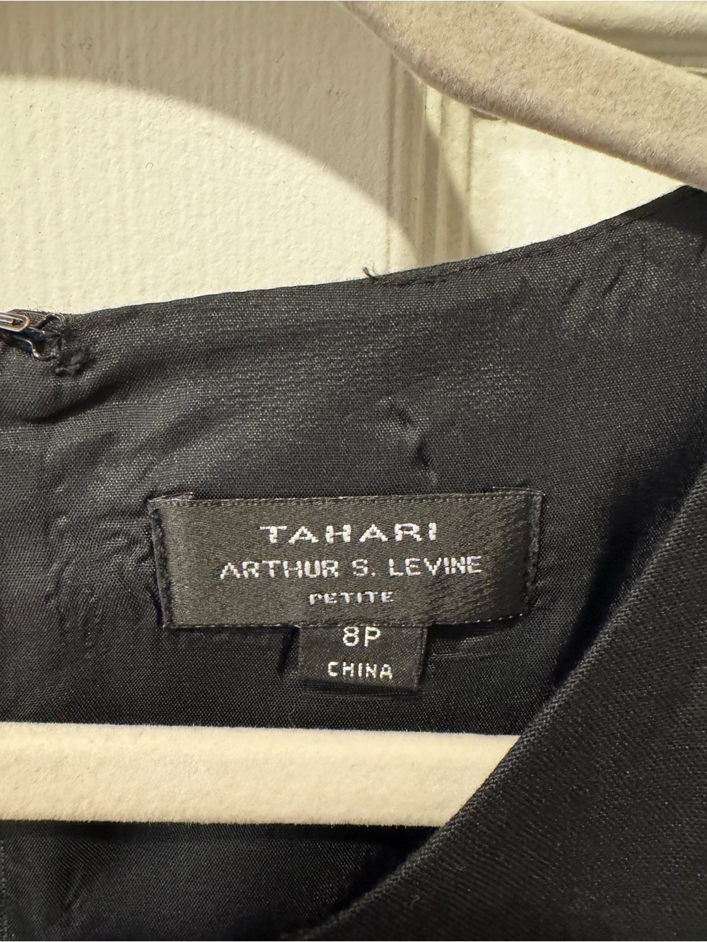 Tahari Arthur S. Levine Linen Blend Black Ruffle Midi Dress 8P - Picture 6 of 8
